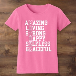 Mother Word Art Pink T-Shirt